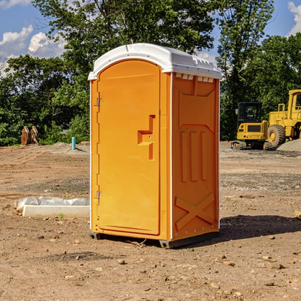 how often are the porta potties cleaned and serviced during a rental period in Lake Junaluska